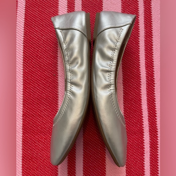 Silver Ballet Flats - Picture 4 of 6